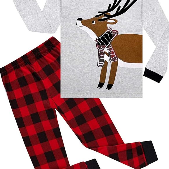 Boys 3T Christmas reindeer pajama set - Picture 1 of 4